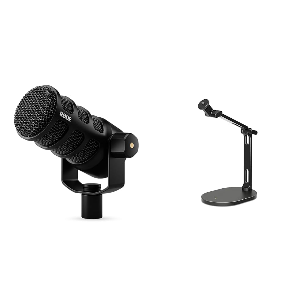 Dynamic USB XLR Broadcast Microphone with Desktop Studio Arm Y58551