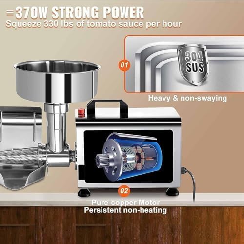 Electric Stainless Steel Tomato Strainer Food Milling Machine O6244