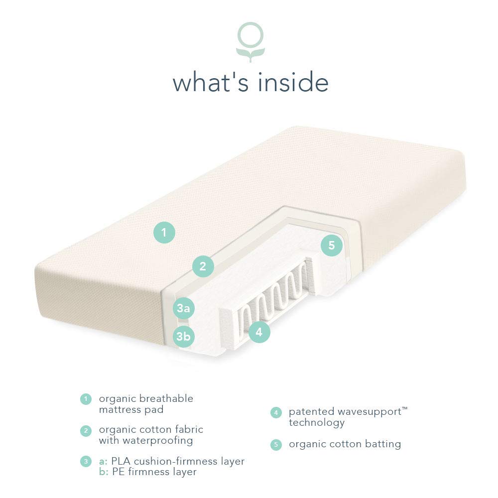 Organic 2-Stage Crib Mattress with Protector Pad G374