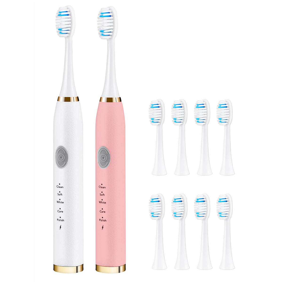 2 Pack Electric Toothbrush with 10 Replacement Brush Head E5837