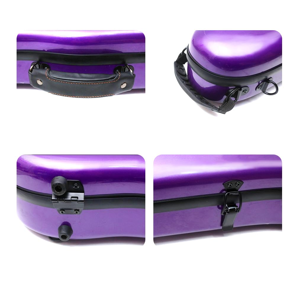 Carbon Fiber Violin Case 4/4 Full Size Purple Q803199