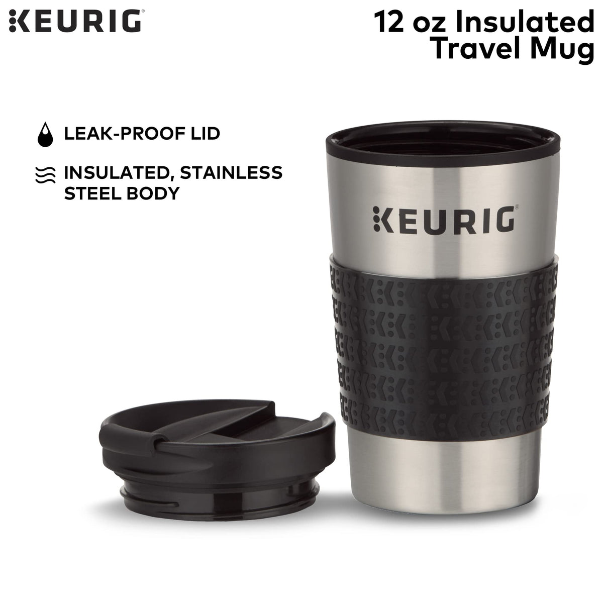 Single Serve K-Cup Pod Coffee Maker with Travel Mug H565582