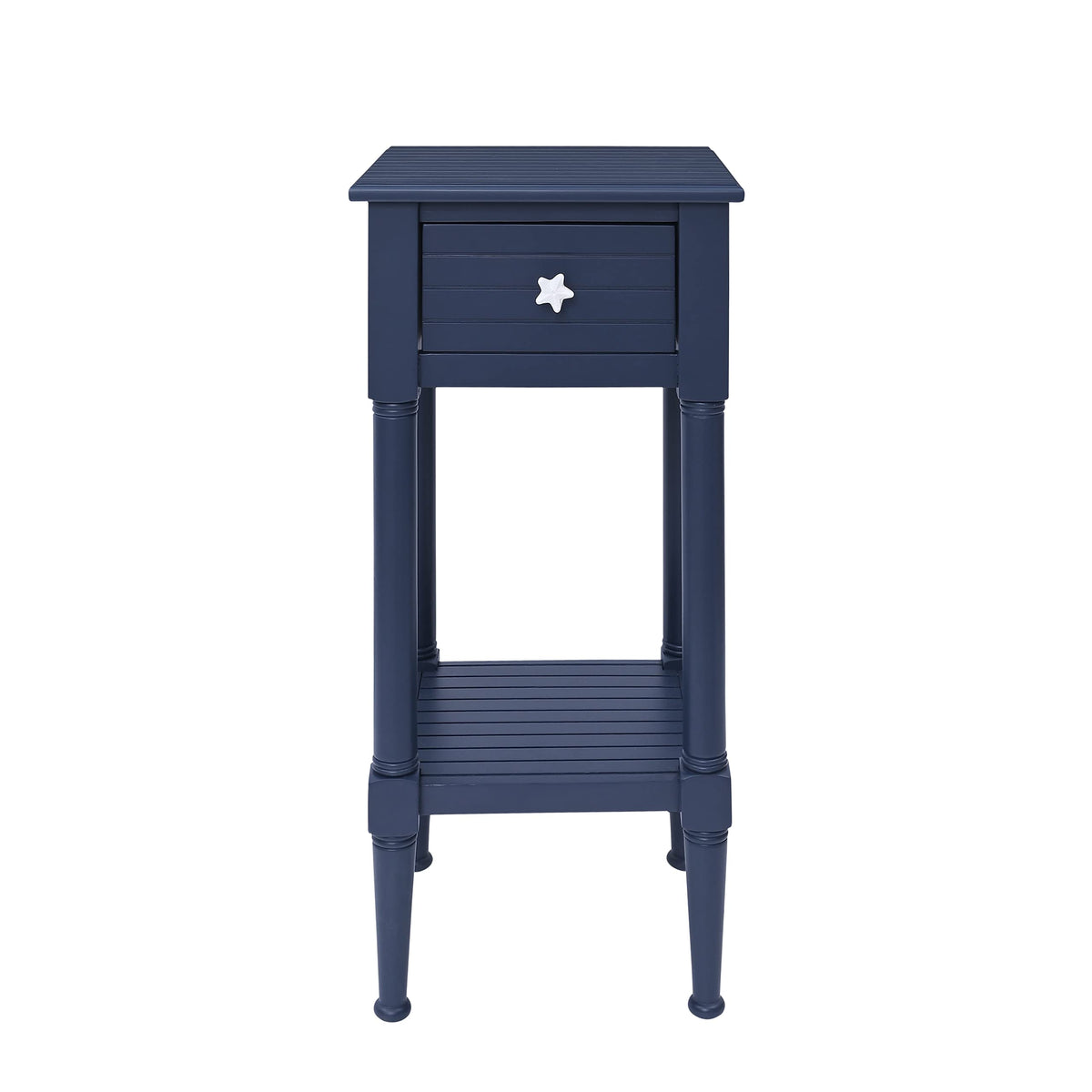 Navy Small Accent Table with Storage H137