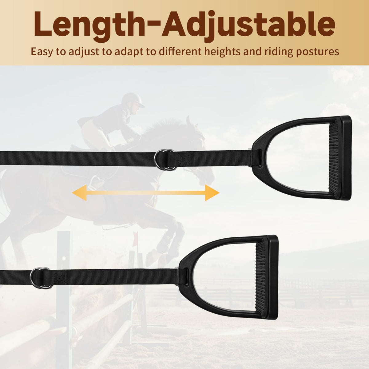 Kids Western Stirrups with Adjustable Nylon Straps C324