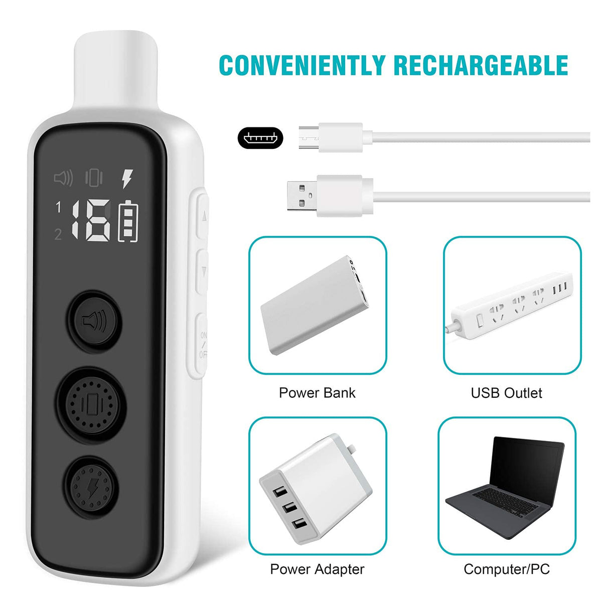 Waterproof Rechargeable Dog Training Collar with Remote N59538