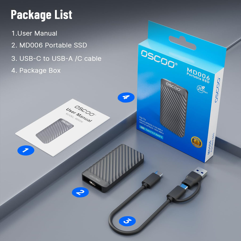 1TB USB 3.2 Gen 2 External SSD Z173