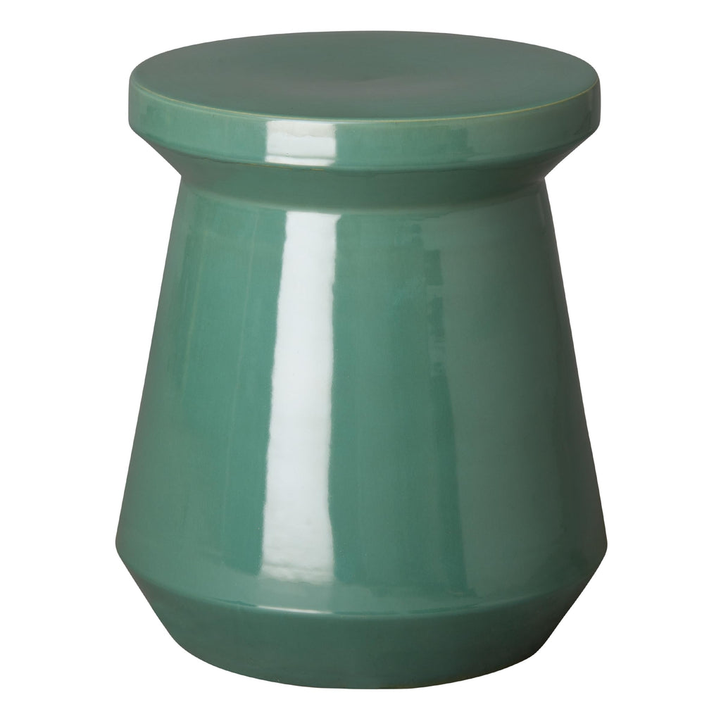 Teal Round Ceramic Garden Stool L78373
