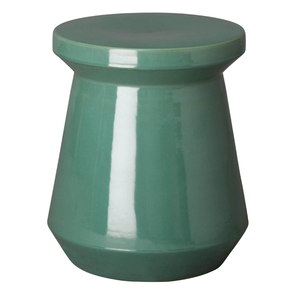 Teal Round Ceramic Garden Stool L78373