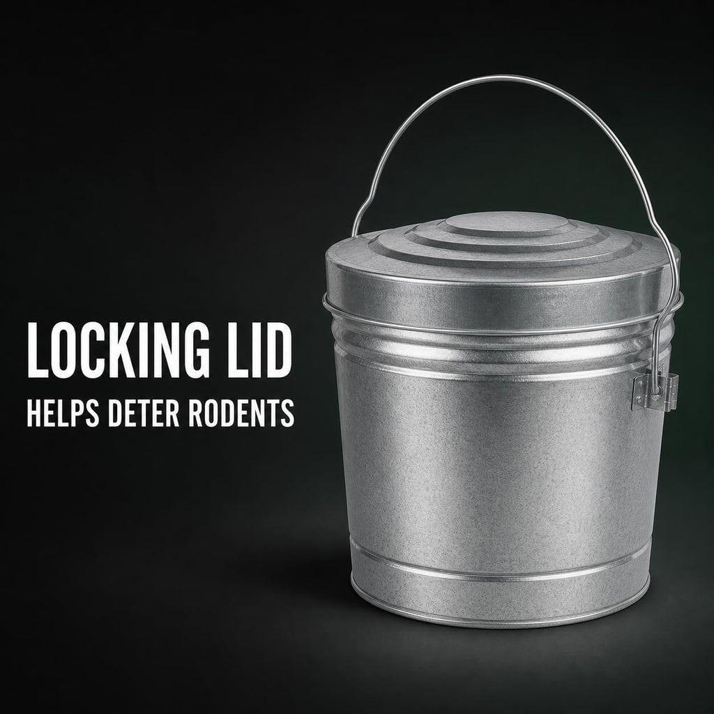 6 Gallon Galvanized Steel Can with Locking Lid A66921
