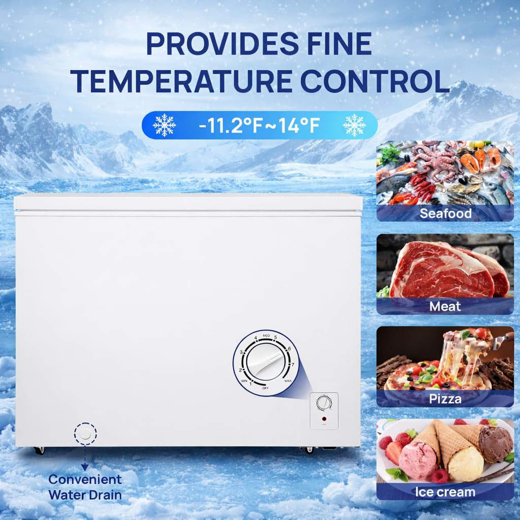 20 Cu. Ft White Chest Freezer with 2 Removable Basket Z8237