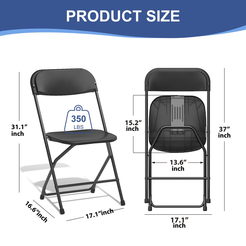 Black Folding Chairs 10 Pack W45472