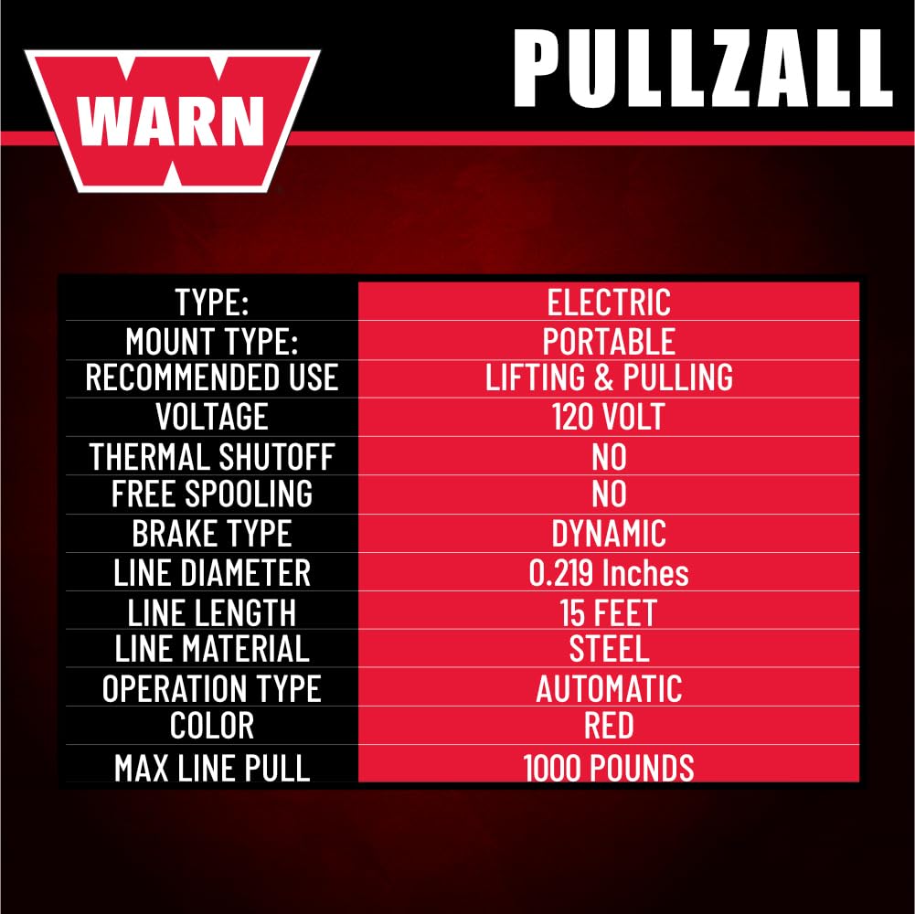 120V AC Electric Winch with 1/2 Ton Capacity W8482