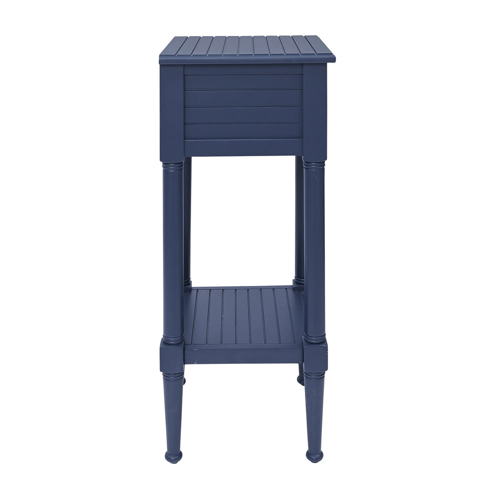 Navy Small Accent Table with Storage H137