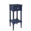 Navy Small Accent Table with Storage H137