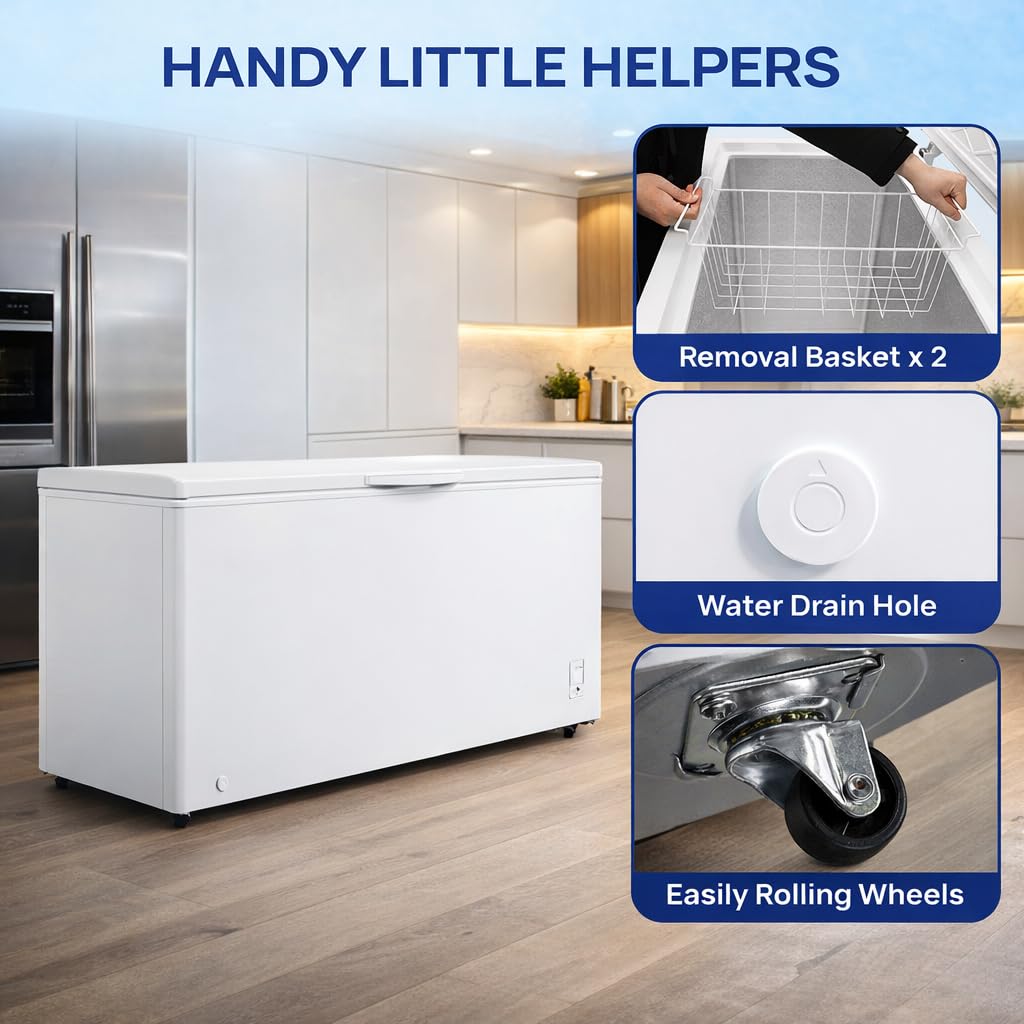 20 Cu. Ft White Chest Freezer with 2 Removable Basket Z8237