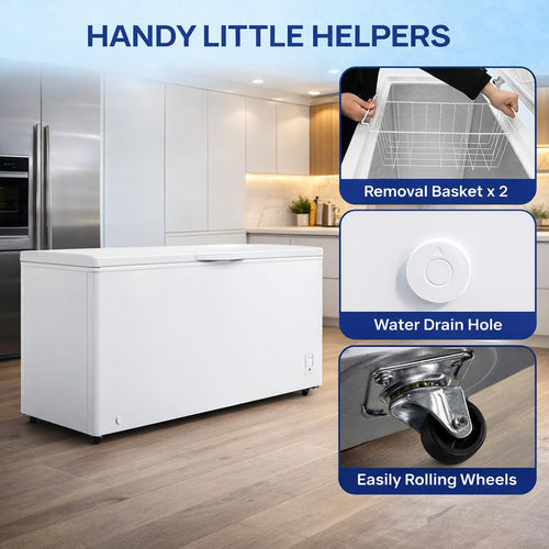 20 Cu. Ft White Chest Freezer with 2 Removable Basket Z8237