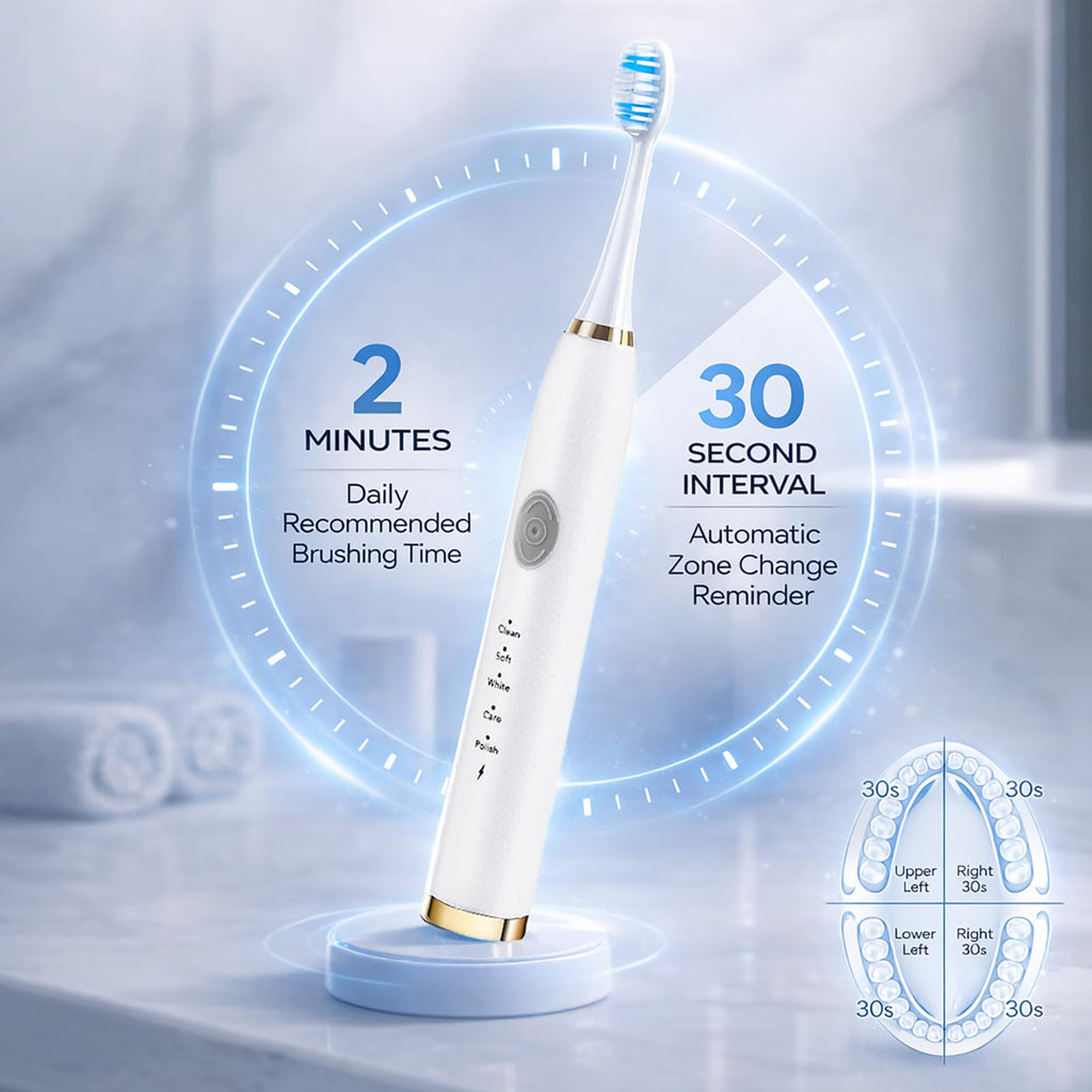 2 Pack Electric Toothbrush with 10 Replacement Brush Head E5837