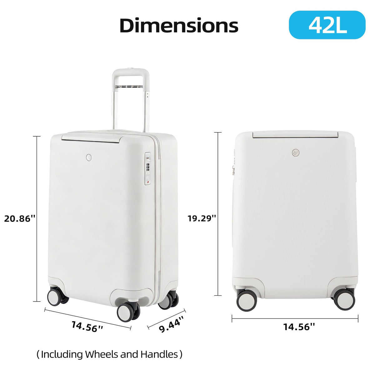 20 Inch Lightweight Hard Shell Carry On Luggage with Spinner Wheels F391702
