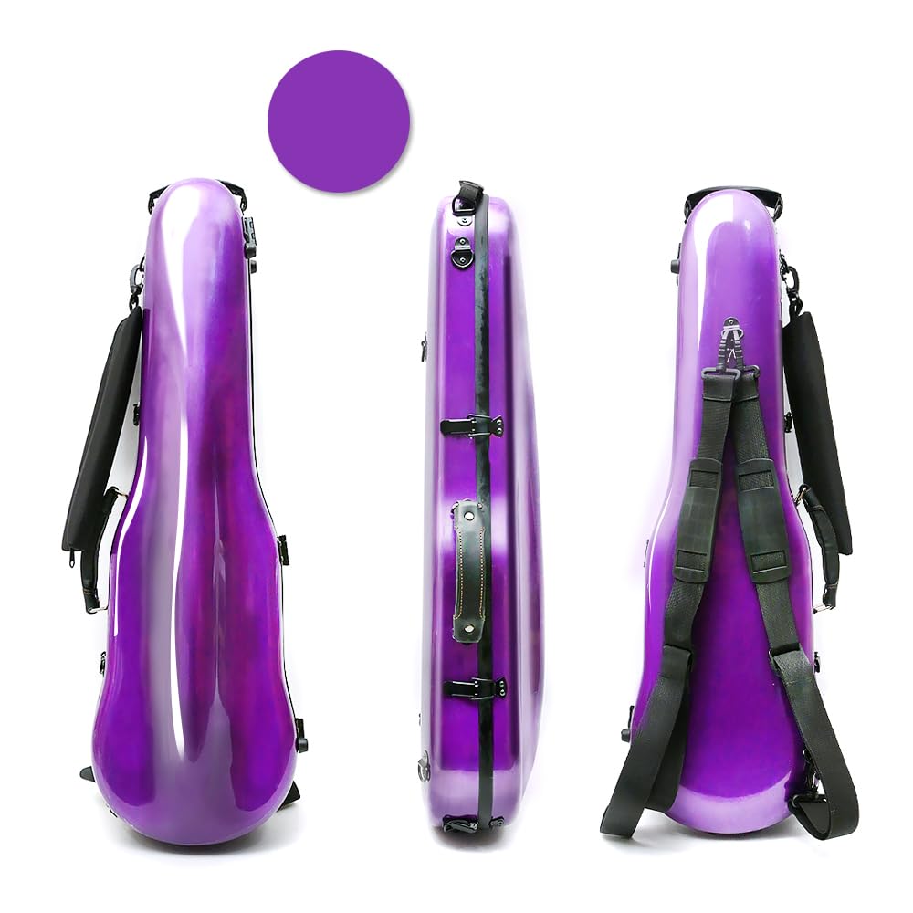 Carbon Fiber Violin Case 4/4 Full Size Purple Q803199