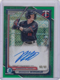 2024 Bowman Mega Box Mojo Prospects Refractor Green Autograph 90/99 Y2335