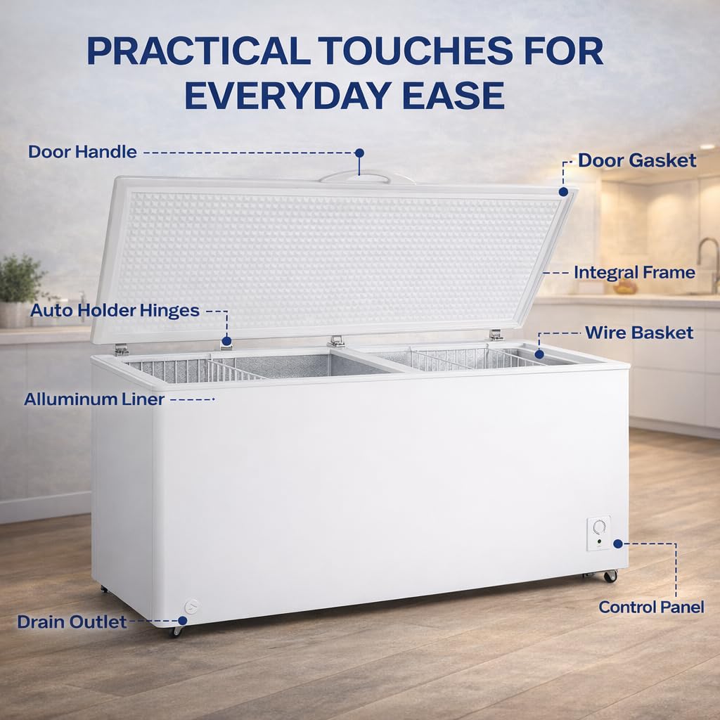 20 Cu. Ft White Chest Freezer with 2 Removable Basket Z8237