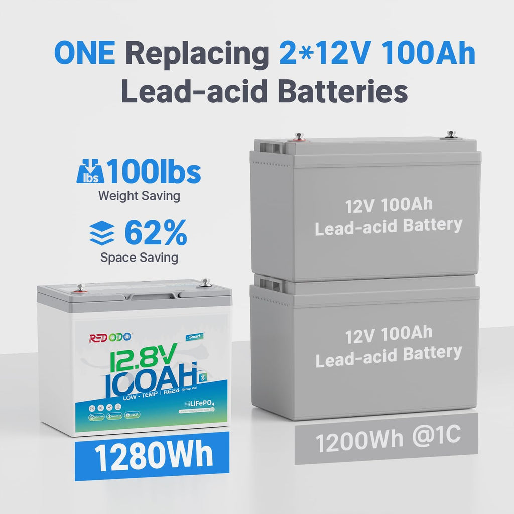 12V 100Ah LiFePO4 Battery with Charger U992