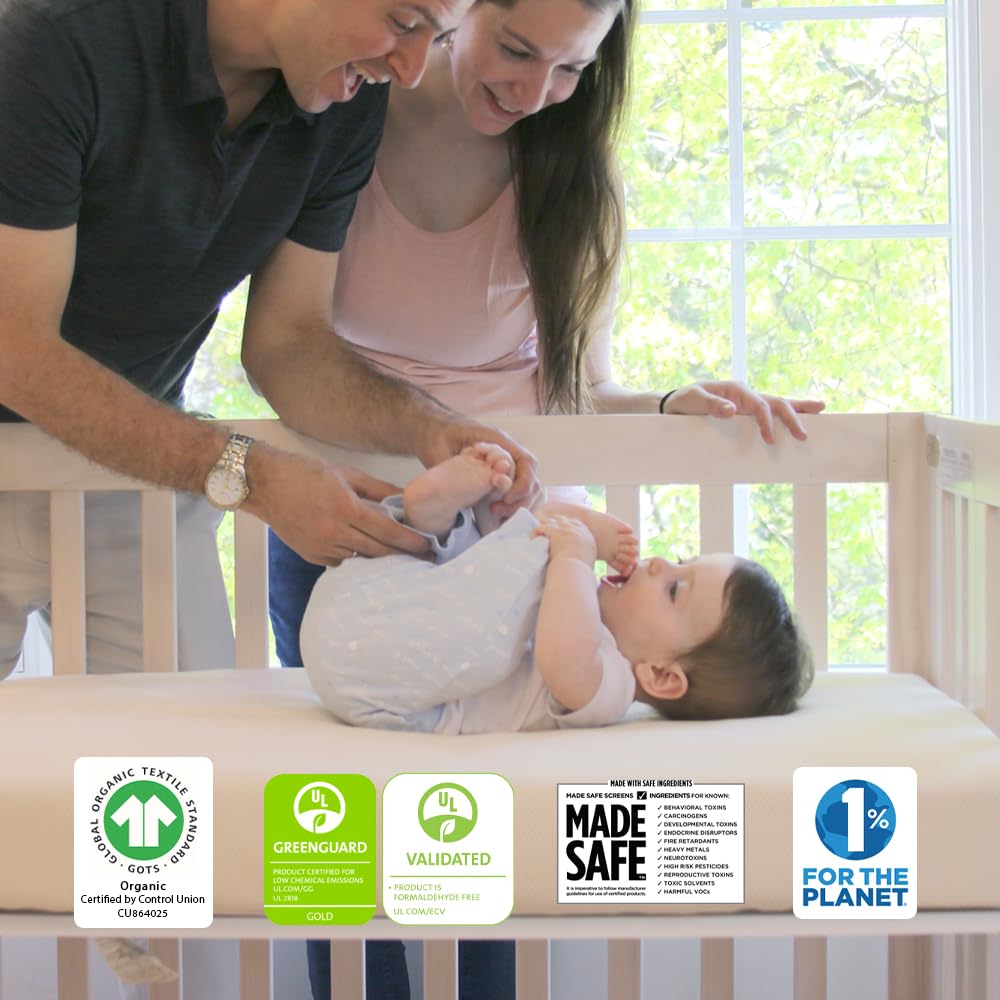 Organic 2-Stage Crib Mattress with Protector Pad G374