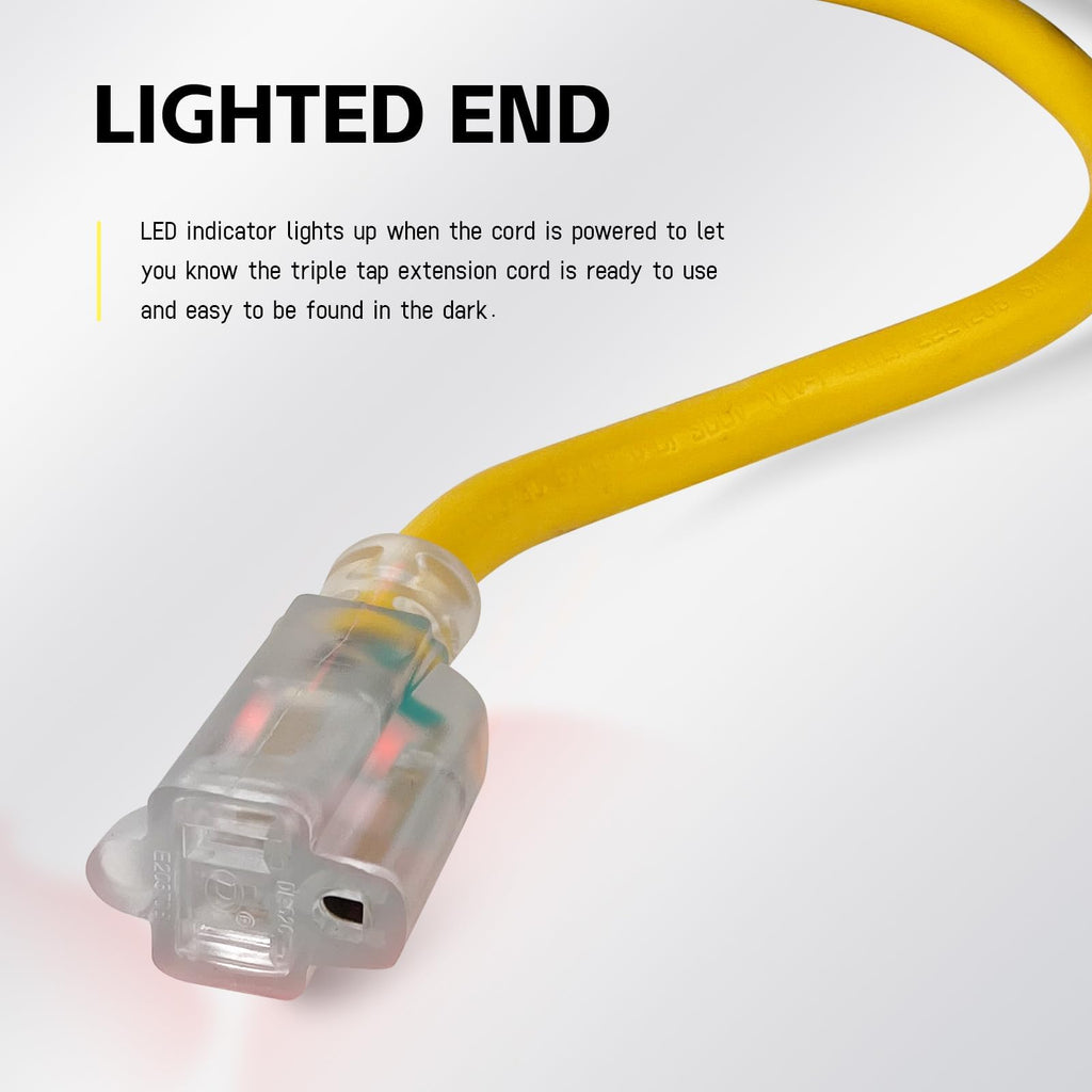 12 Ft Lighted Outdoor Extension Cord X505697