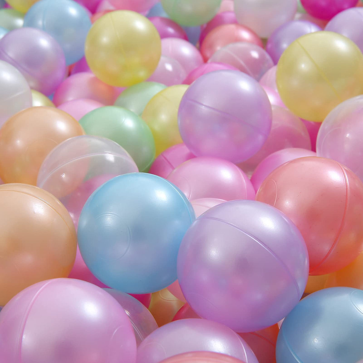 Pack of 100 200 500 BPA Free Non-Toxic Crush Proof Plastic Ball Pit Balls B716786