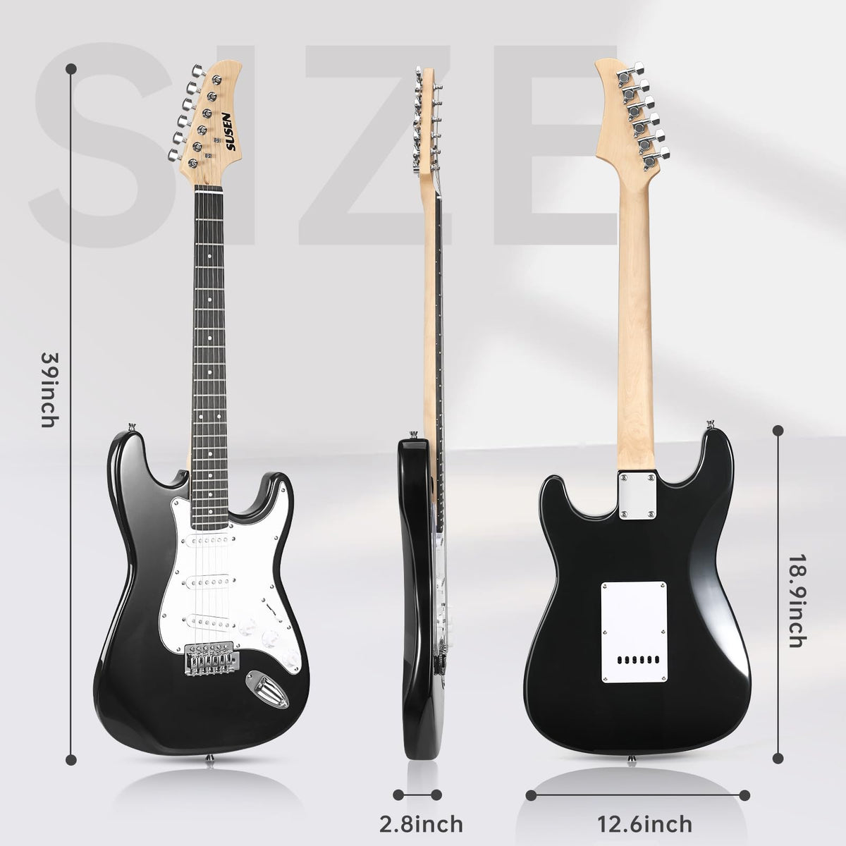 39 Inch Solid Full-size Electric Guitar with Amplifier Bag E138