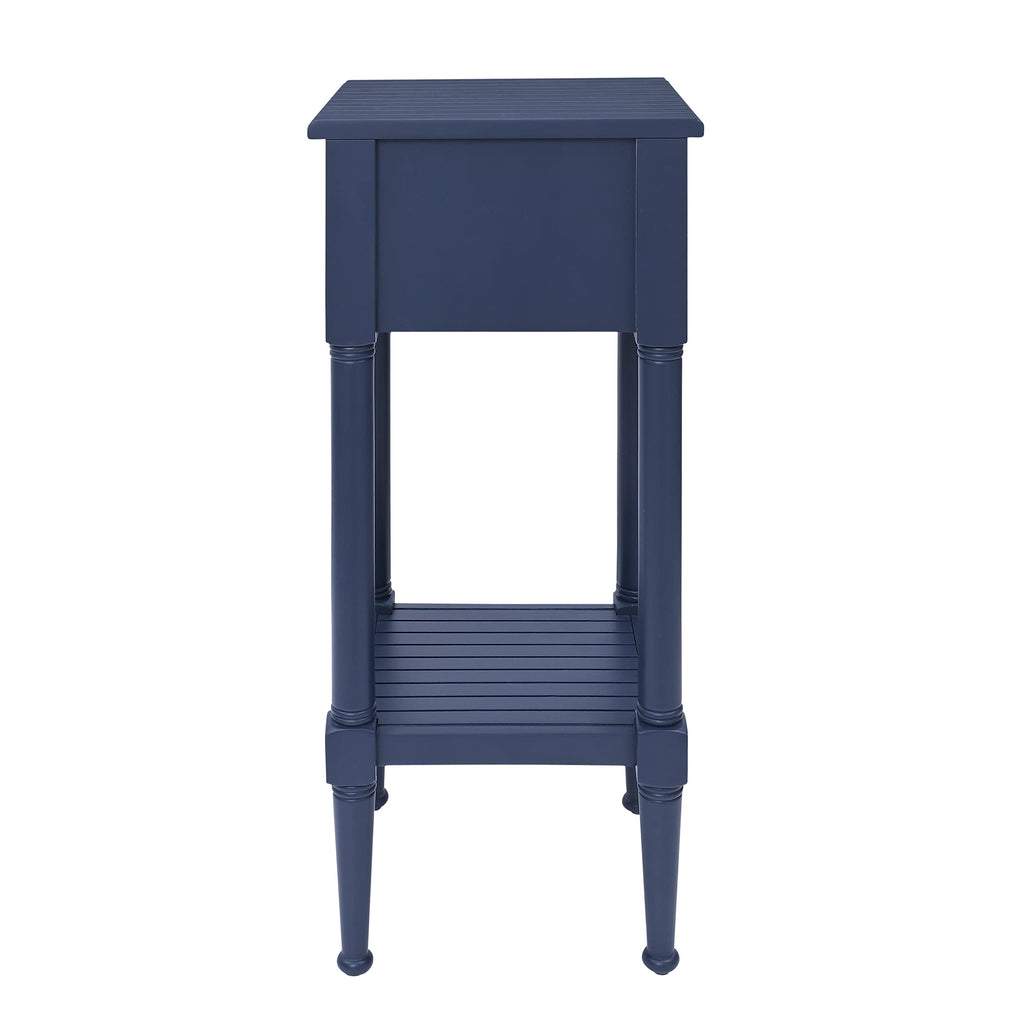 Navy Small Accent Table with Storage H137