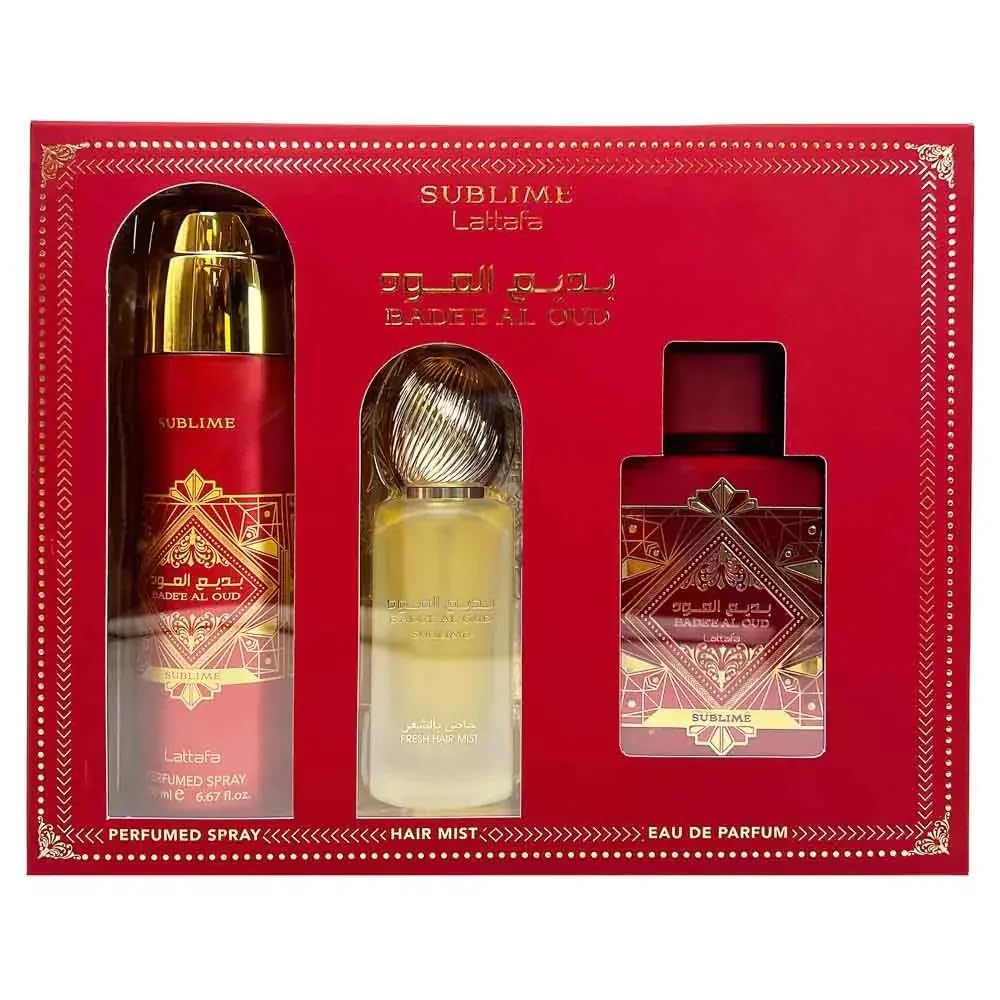 3 Piece Set Eau de Parfum Spray Hair Mist Deodorant Spray L665
