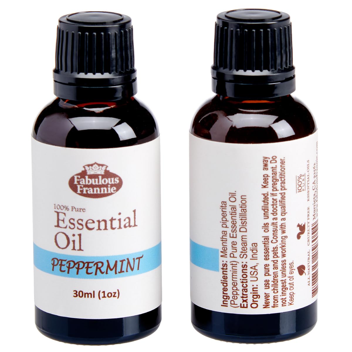 4 Pure Essential Oil Set Peppermint Lavender Sweet Orange Tea Tree 30ml R66437