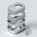 Stainless Steel Sifting Litter Box with Lid U993626