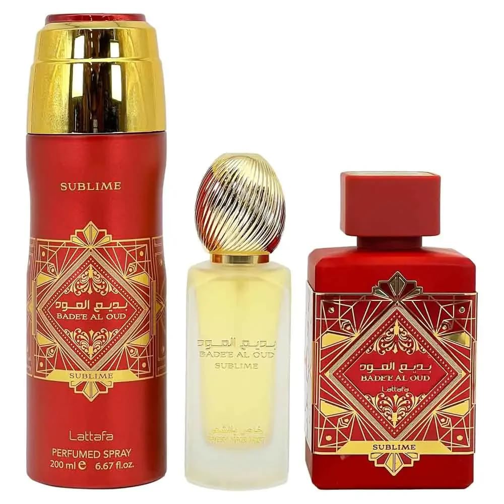3 Piece Set Eau de Parfum Spray Hair Mist Deodorant Spray L665