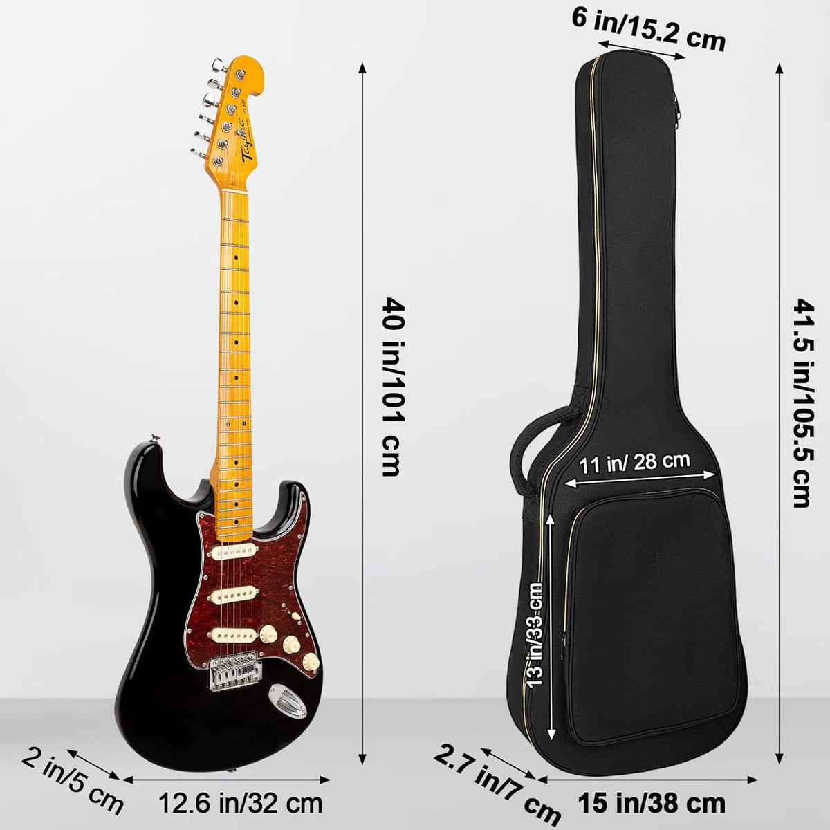 39 40 41 Inch Electric Guitar Bag Black C748