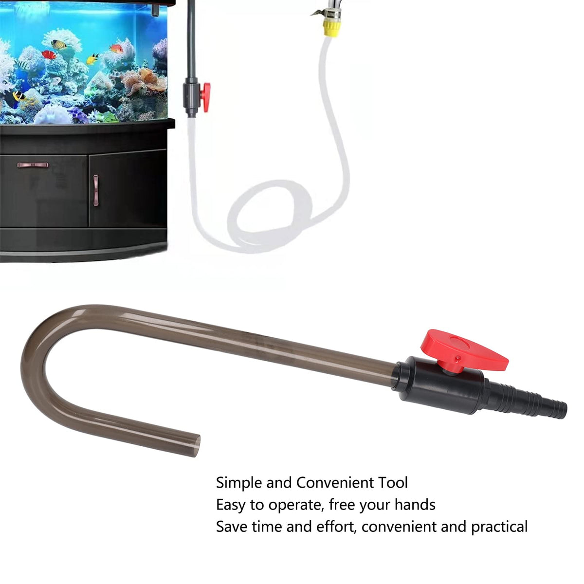 Aquarium Water Filler Tube Auto Top Off Refiller Pipe with Control Valve P7824