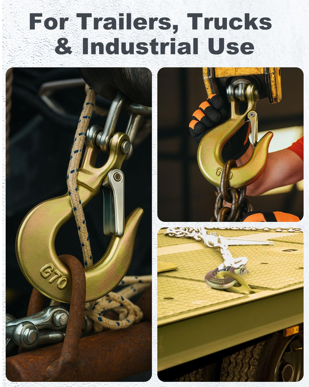 3/8" Clevis Slip Hook with Safety Latch Grade 70 Z797
