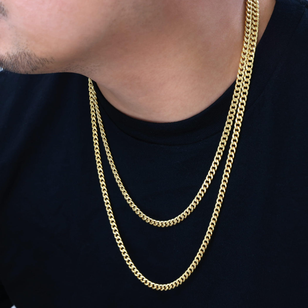 14k Yellow Gold Cuban Chain Necklace Y4586
