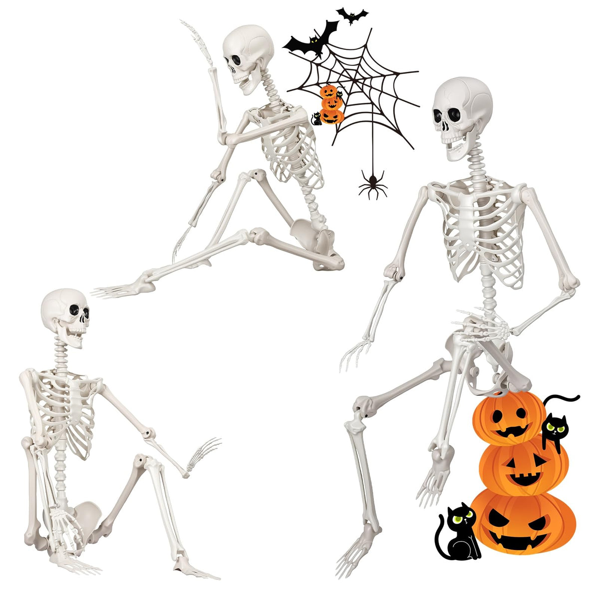 5.4FT Plastic Full Body Skeleton with Movable Joints O61428