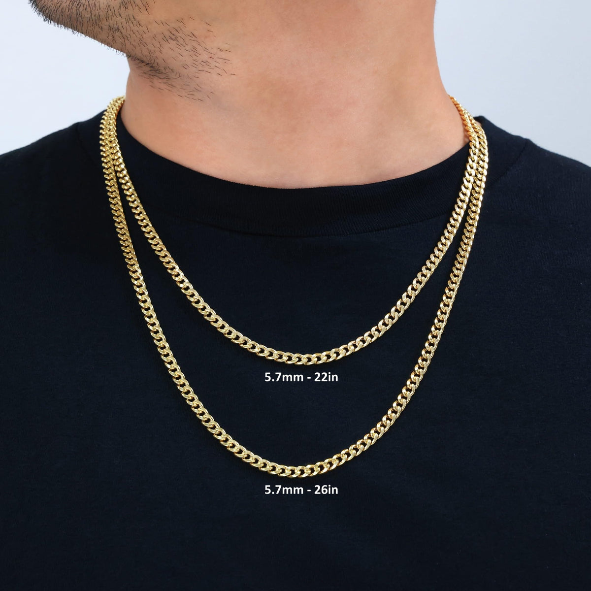14k Yellow Gold Cuban Chain Necklace Y4586