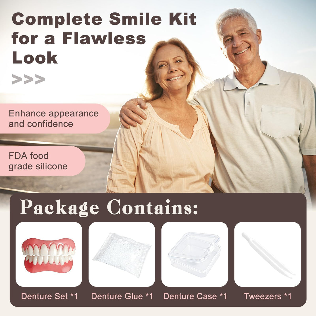 Moldable Silicone False Teeth Veneers Kit P304