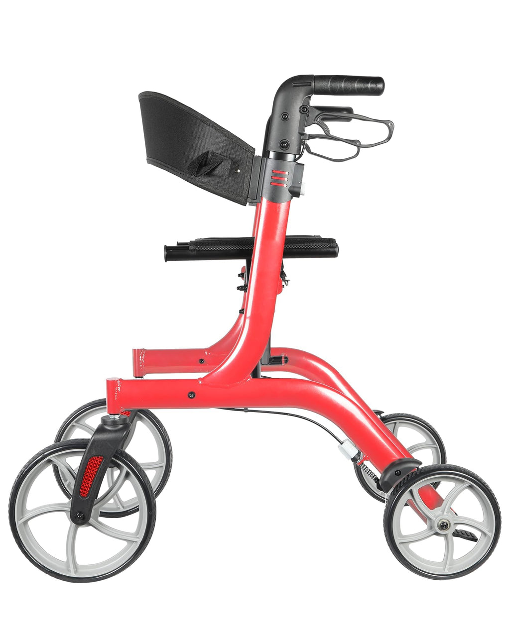 Foldable Rollator Walker with Seat, 19 lbs Lightweight, 10-Inch Wheels A340854