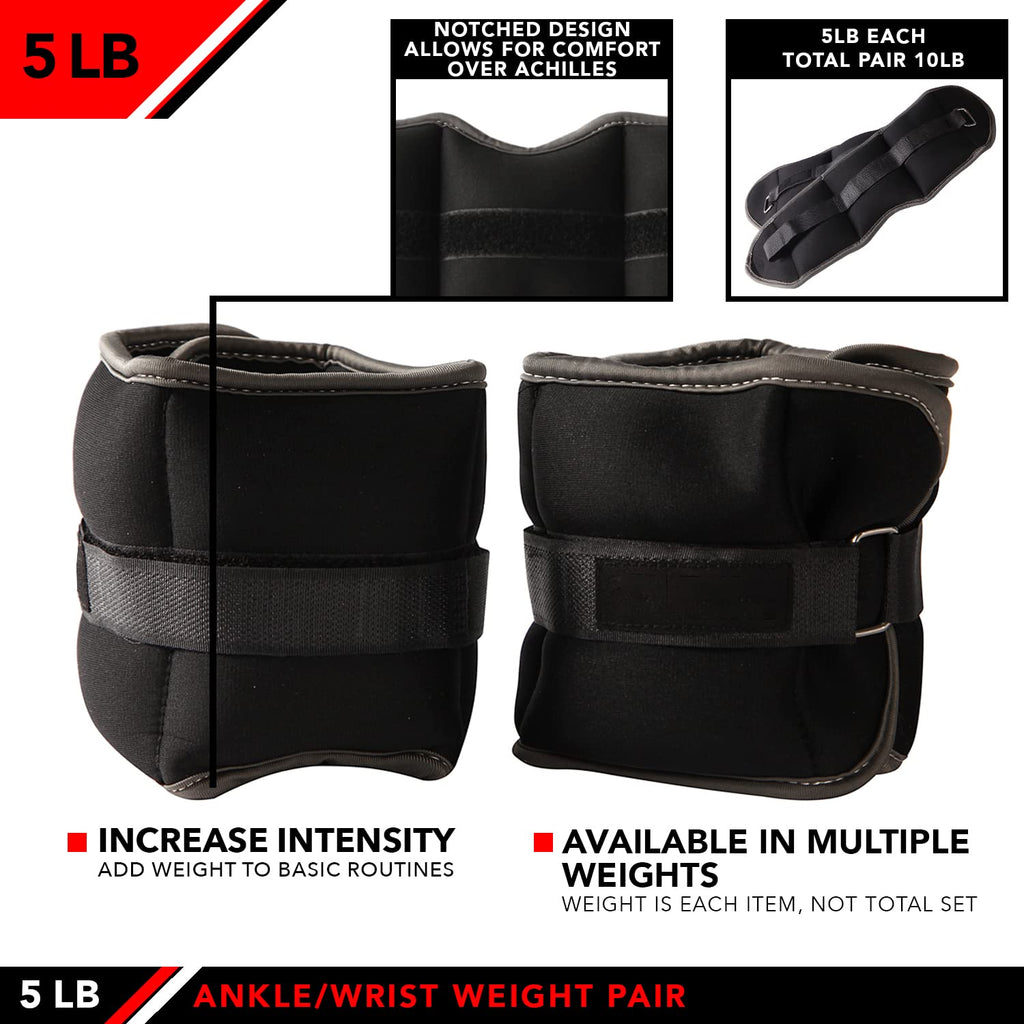 Ankle Weights Pair Set of 2 Adjustable Straps G81357