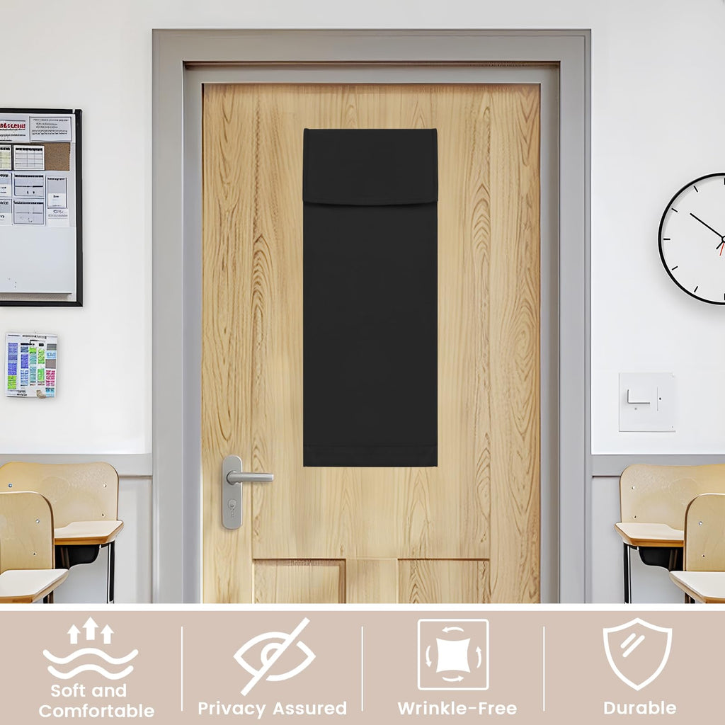 Black Classroom Door Window Cover D66255