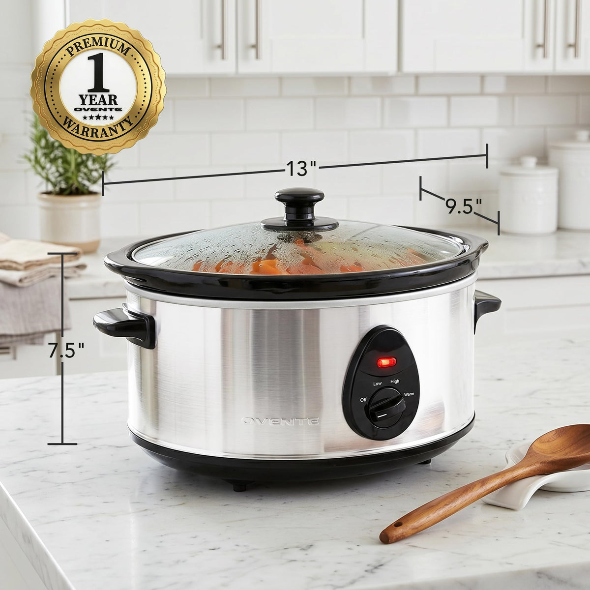 3.7 Qt Electric Slow Cooker V125