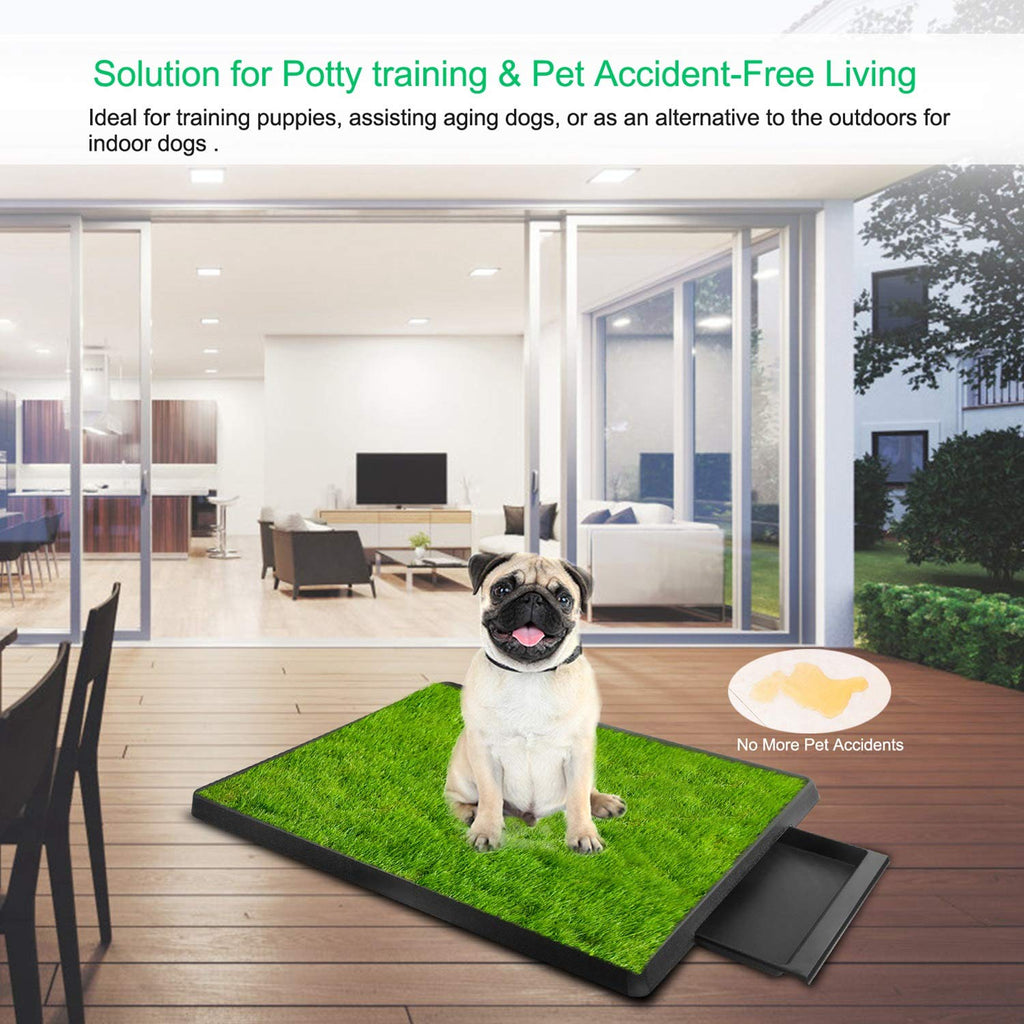 Indoor Dog Potty Grass Pad with Tray Z60345