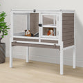 2-Story Indoor Rabbit Hutch Guinea Pig Cage with Stand H8424