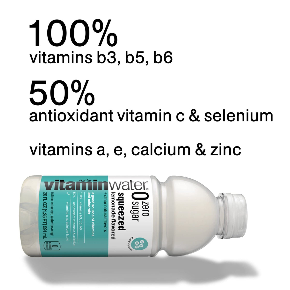 20 Fl Oz Vitamin Water ZERO Sugar Lemonade Pack of 12 S627