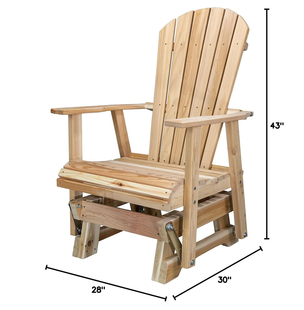 2 Foot Natural Cedar Adirondack-Style Glider D484